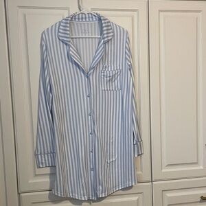Primark Blue and White Striped Pajama
